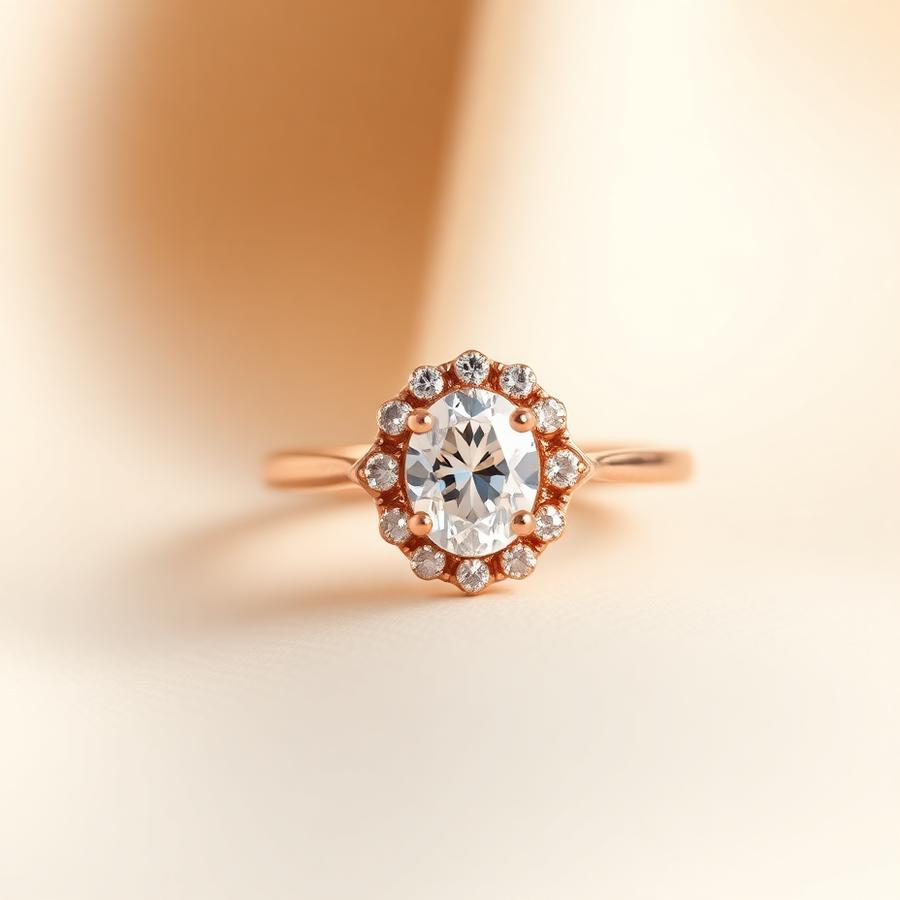 Aurora Round Solitaire Engagement Ring, alternate view